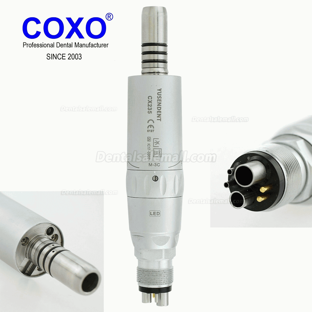 YUSENDENT COXO CX235-3C Dental LED Fiber Optic Air Motor Handpiece 6 Hole E type Fit NSK KAVO